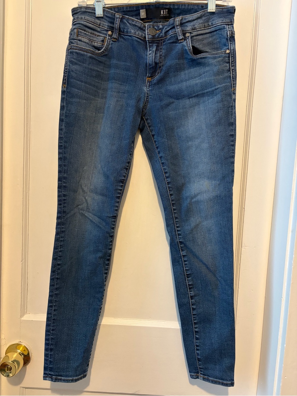 Kut from the Kloth Women's Mid-Rise Dark Blue Skinny Jeans